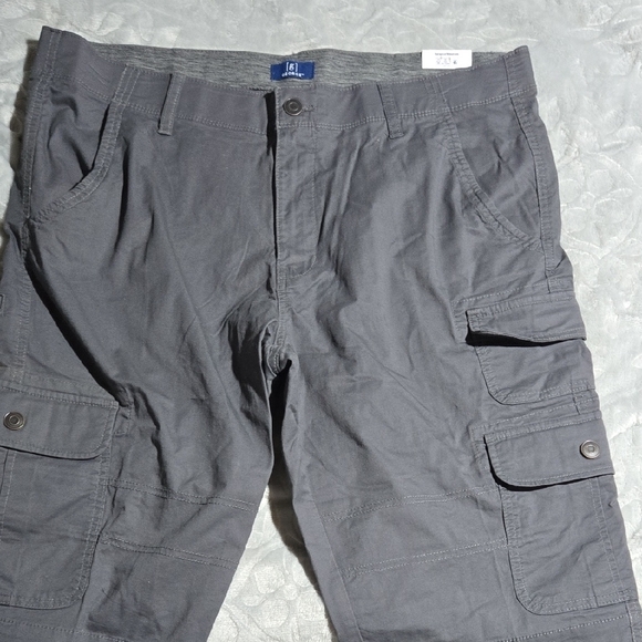 mens Tech Logo Cargo Shorts in Black | UK